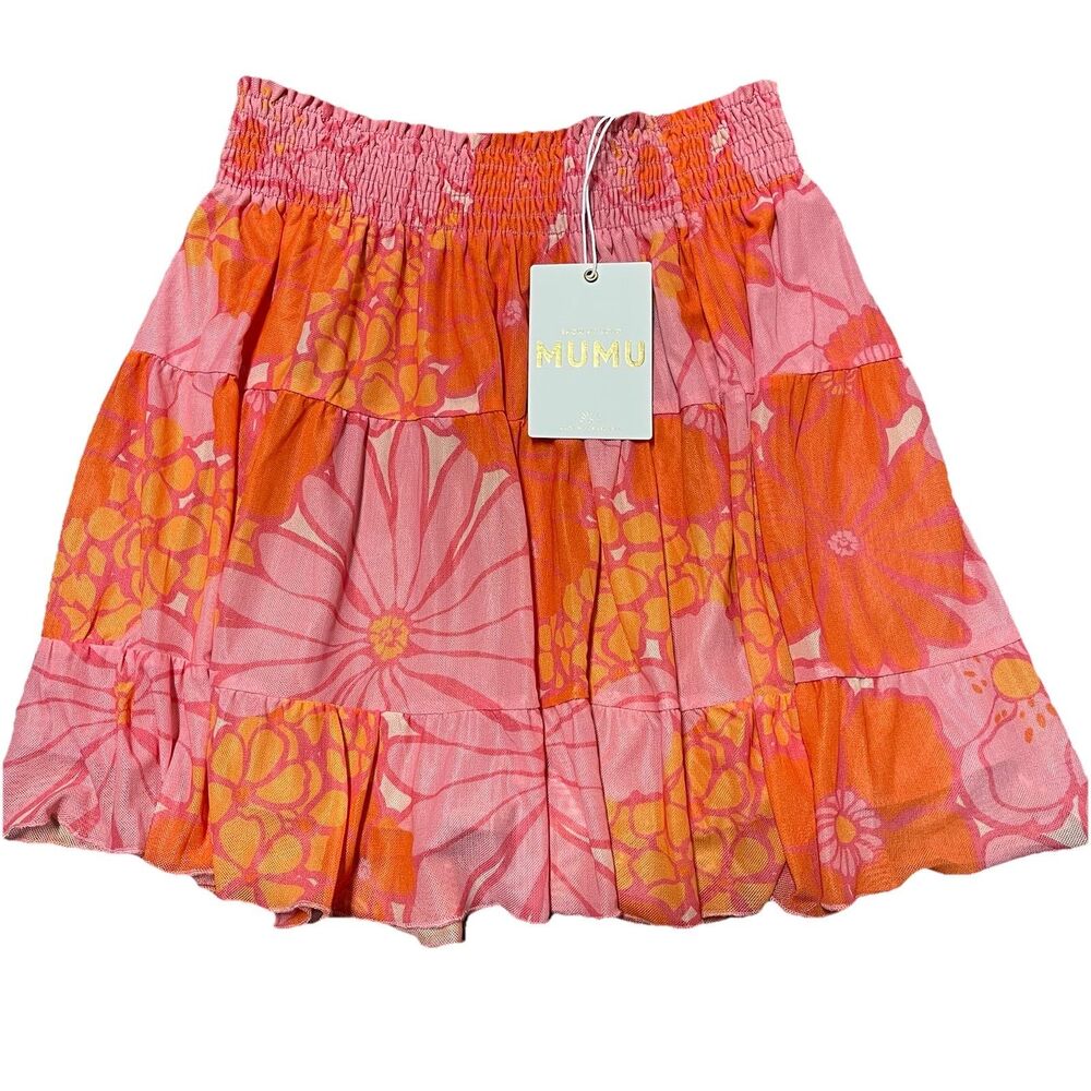 NWT Show Me Your Mumu Women’s Skirt Size M Velma Retro Garden Print Floral Mini